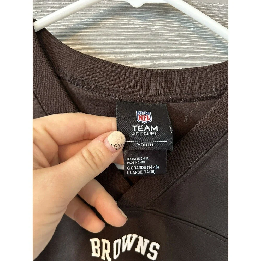 Cleveland Browns #16‎ Cribbs NFL Brown Football Jersey Youth Large 14-16